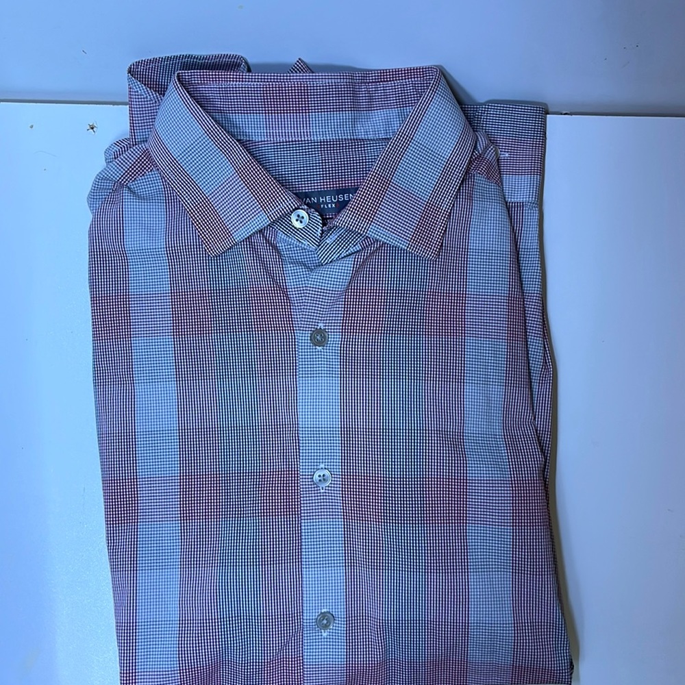 Van Heusen flex plaid dress shirt